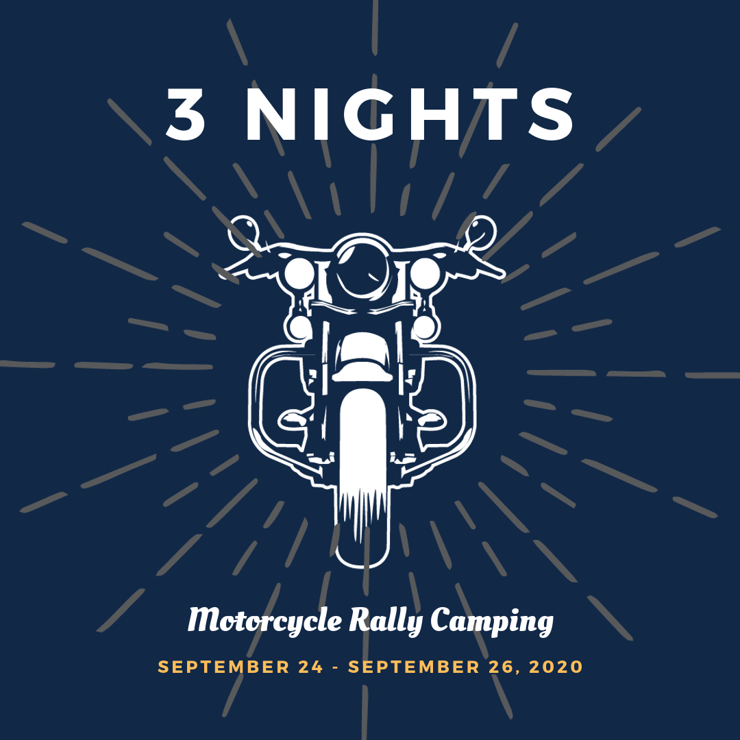 Motorcycle Rally Camping September 2020 Fayetteville Arkansas - 3 Nights